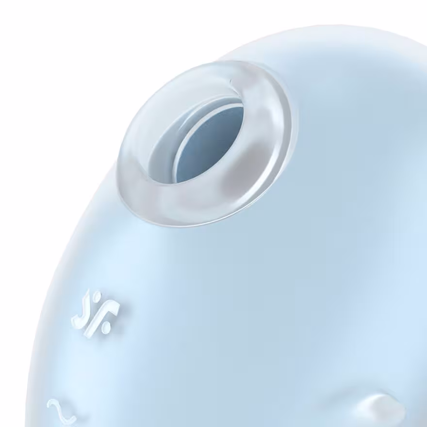 Вакуумний кліторальний стимулятор з вібрацією Satisfyer Cutie Ghost Blue — фото 4