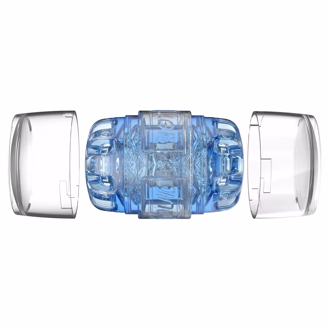Мастурбатор Fleshlight Quickshot Turbo Blue Ice, компактний, чудово для пар і мінету — фото 5