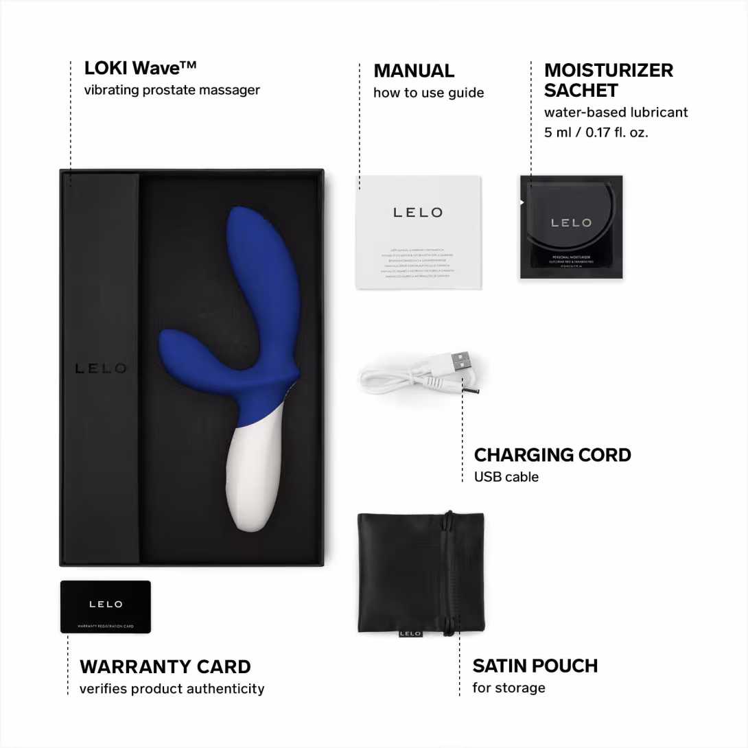 Масажер простати LELO Loki Wave Federal Blue, 2 мотори, манливий рух + стимуляція промежини — фото 4