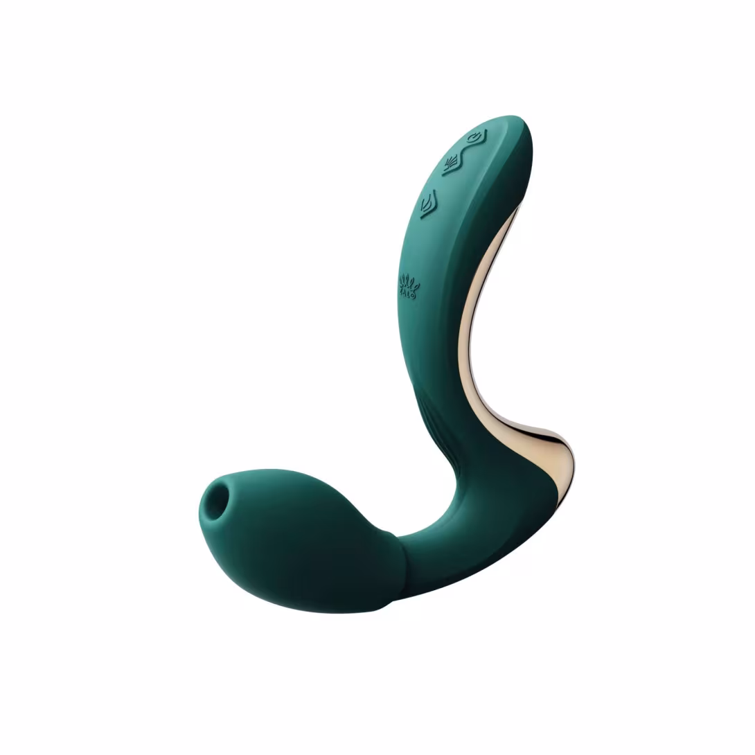 Вібратор-пульсатор з вакуумною насадкою Zalo – Talis G-Spot PulseWave Vibrator Turquoise Green — фото 5