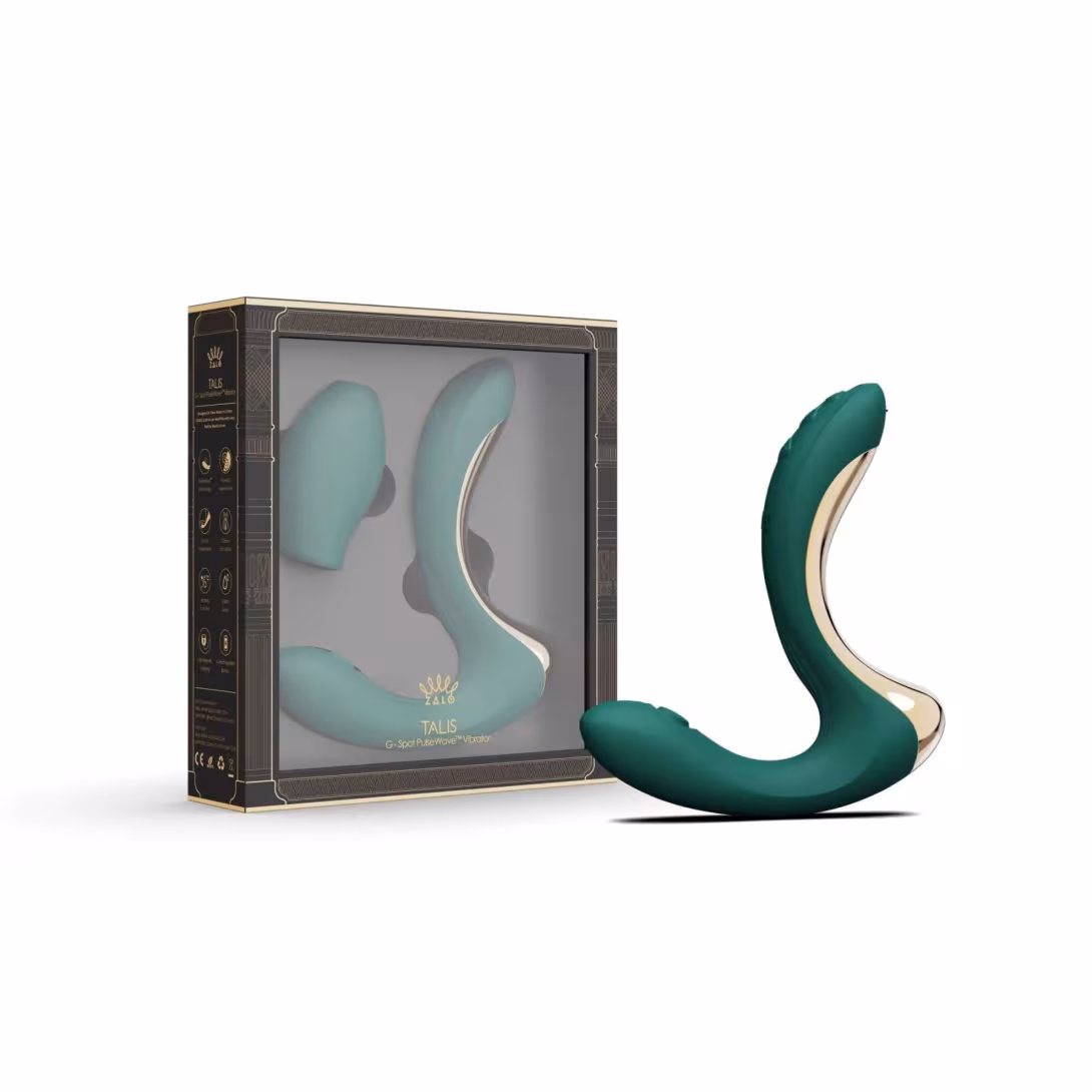 Вібратор-пульсатор з вакуумною насадкою Zalo – Talis G-Spot PulseWave Vibrator Turquoise Green — фото 7