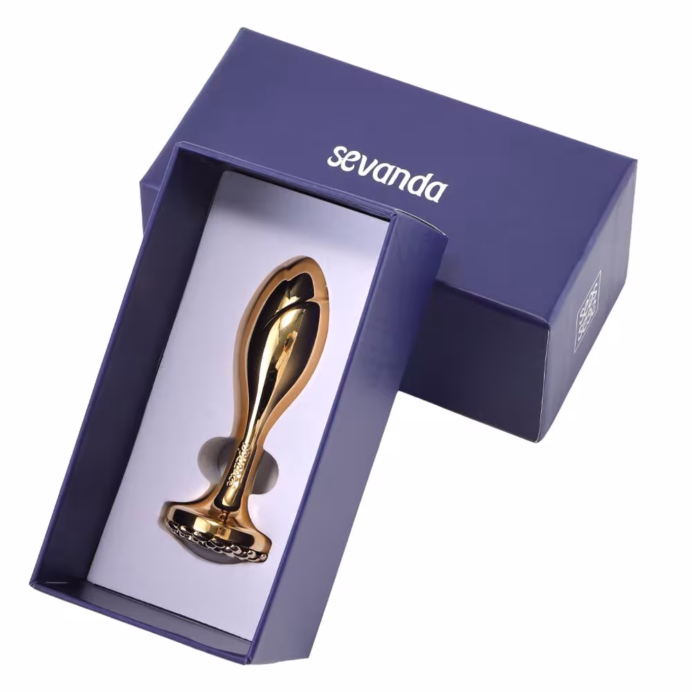 Металева анальна пробка LOCKINK SEVANDA Pearl Rose-shape Anal Plug, зі штучною перлиною — фото 6