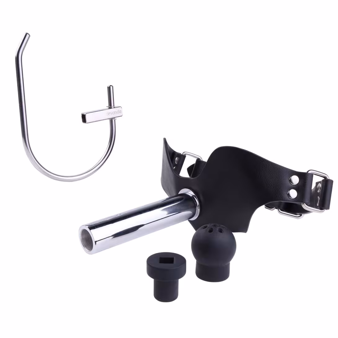Набір для домінування LOCKINK SEVANDA Objectification Bathroom Set, маска та 4 насадки — фото 7
