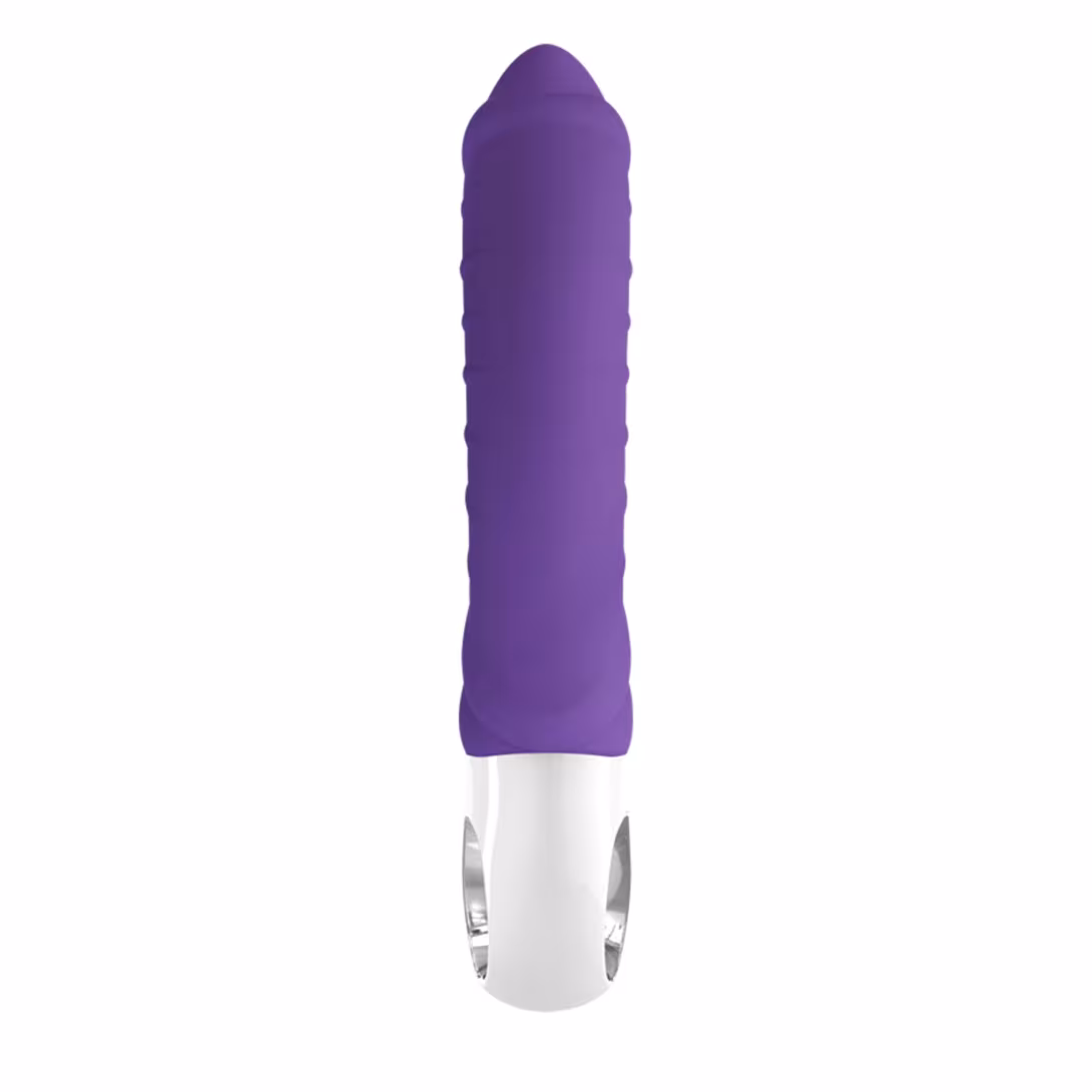 Вібратор для точки G Fun Factory TIGER violet, ребристий, підходить для анальної стимуляції — фото 4