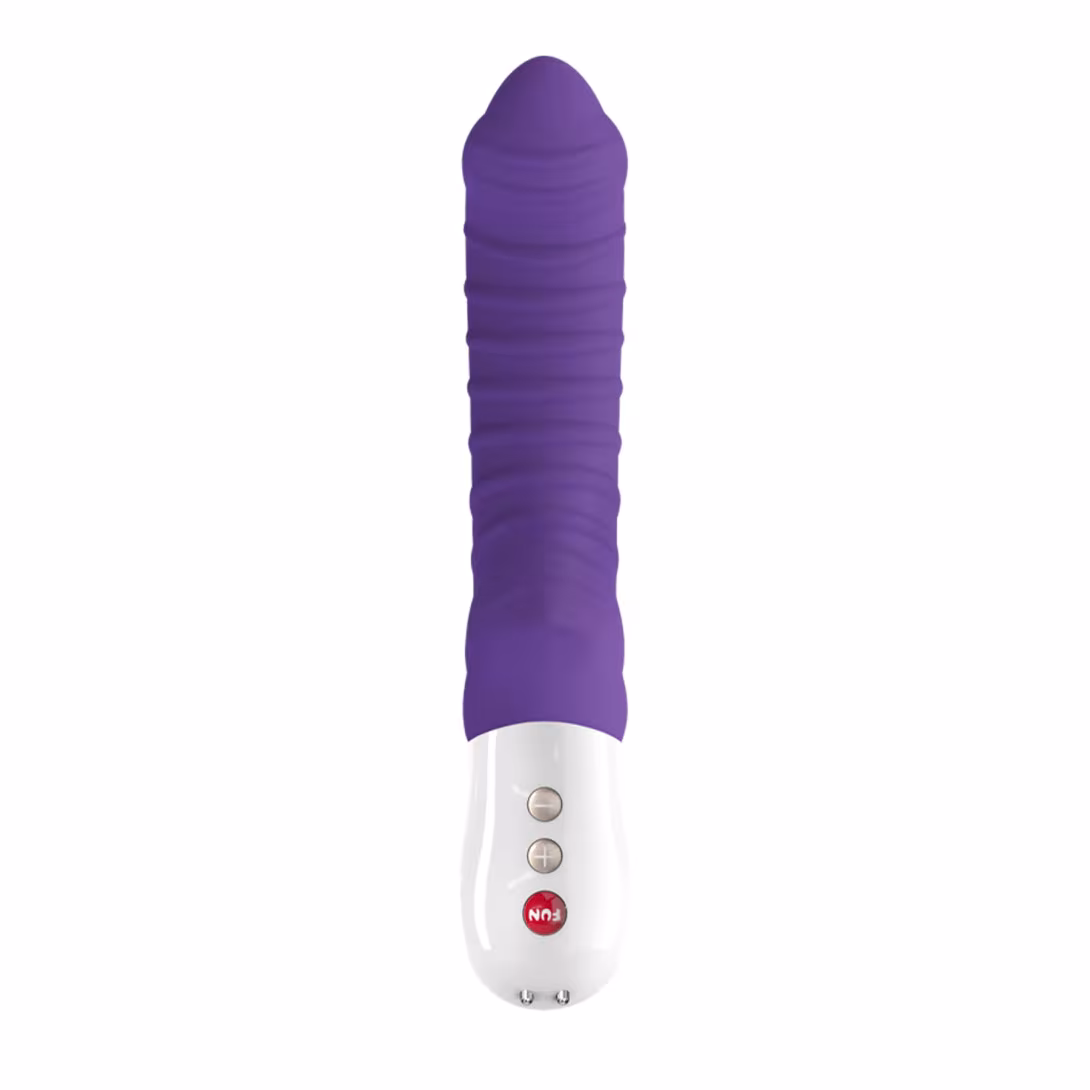 Вібратор для точки G Fun Factory TIGER violet, ребристий, підходить для анальної стимуляції — фото 2