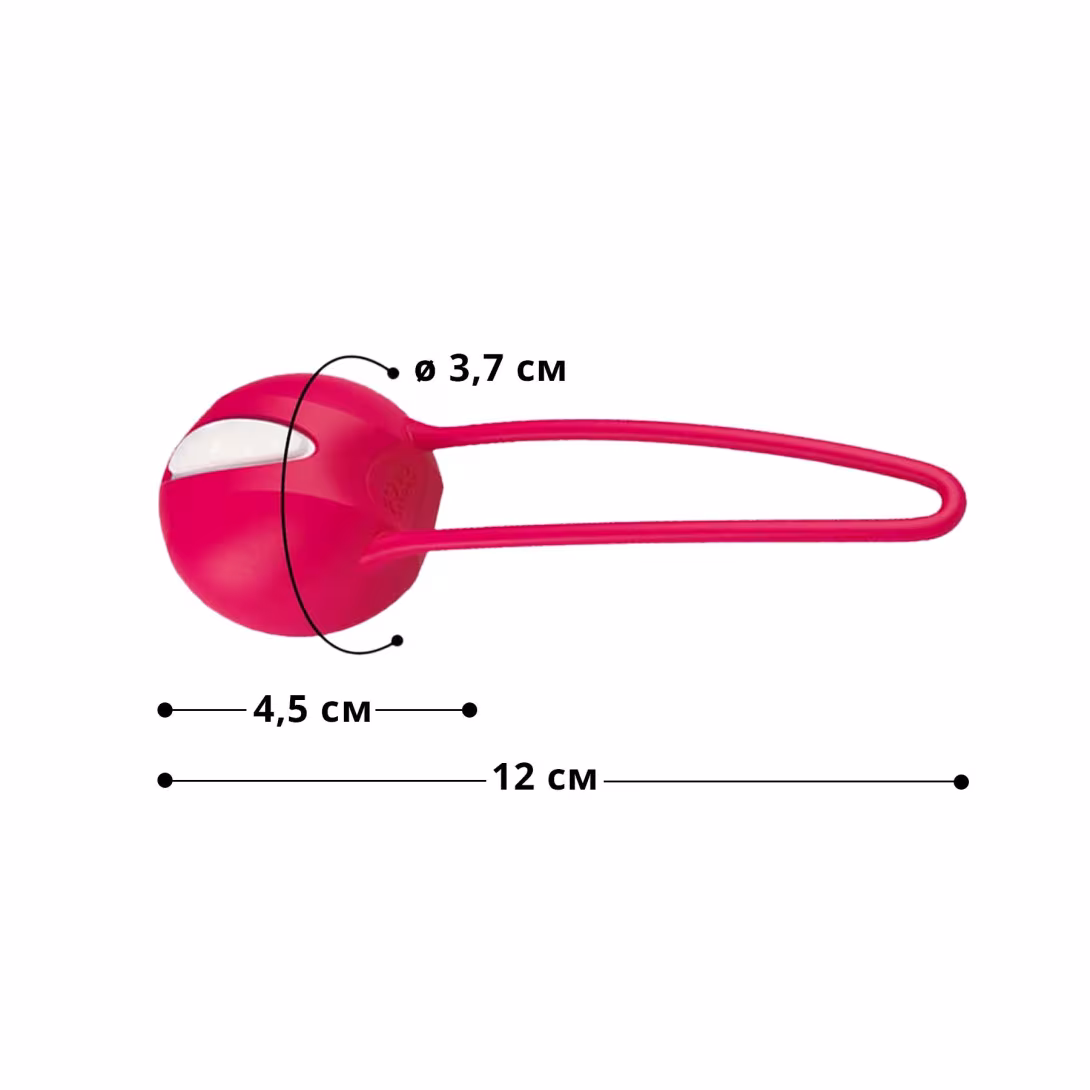 Вагінальна кулька Fun Factory SMARTBALL UNO, червона, одинарна, діаметр 3,6 см — фото 2