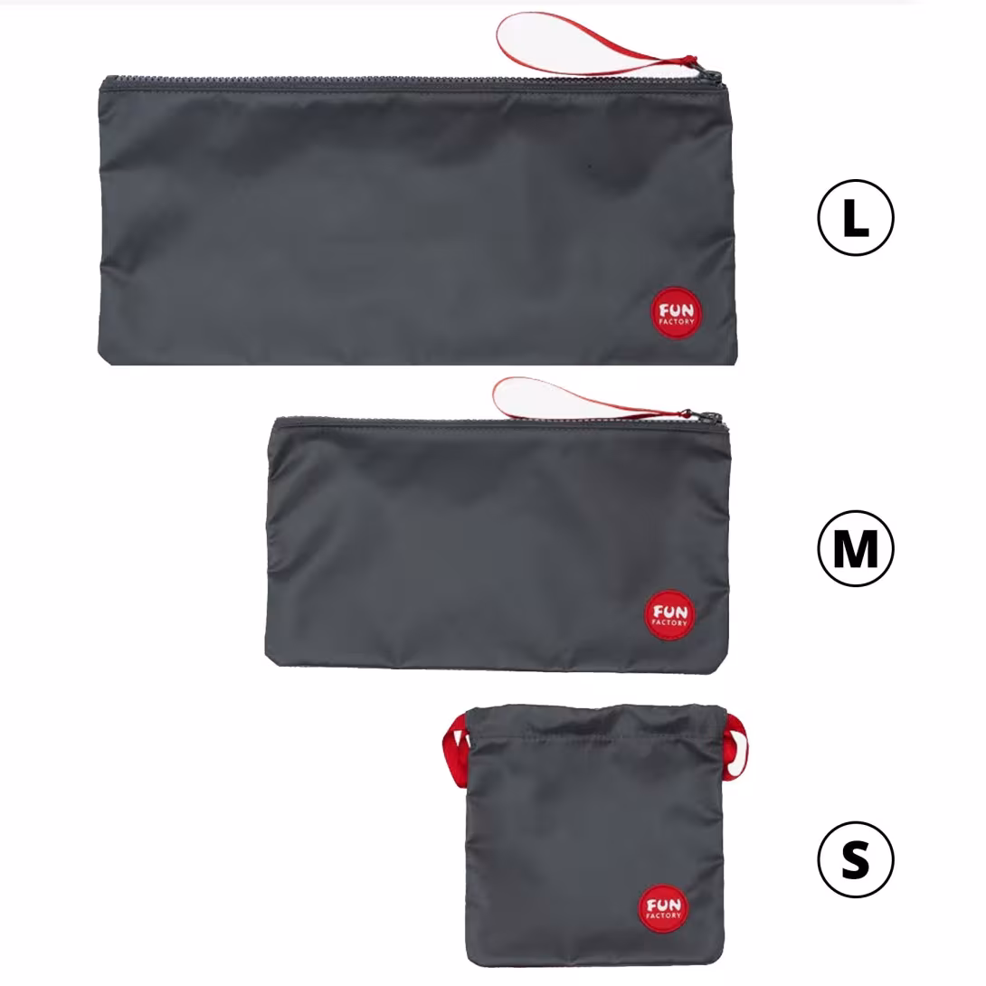 Сумка для секс-іграшок Fun Factory TOYBAG, S, сіра, кисет, 14x14 см — фото 3