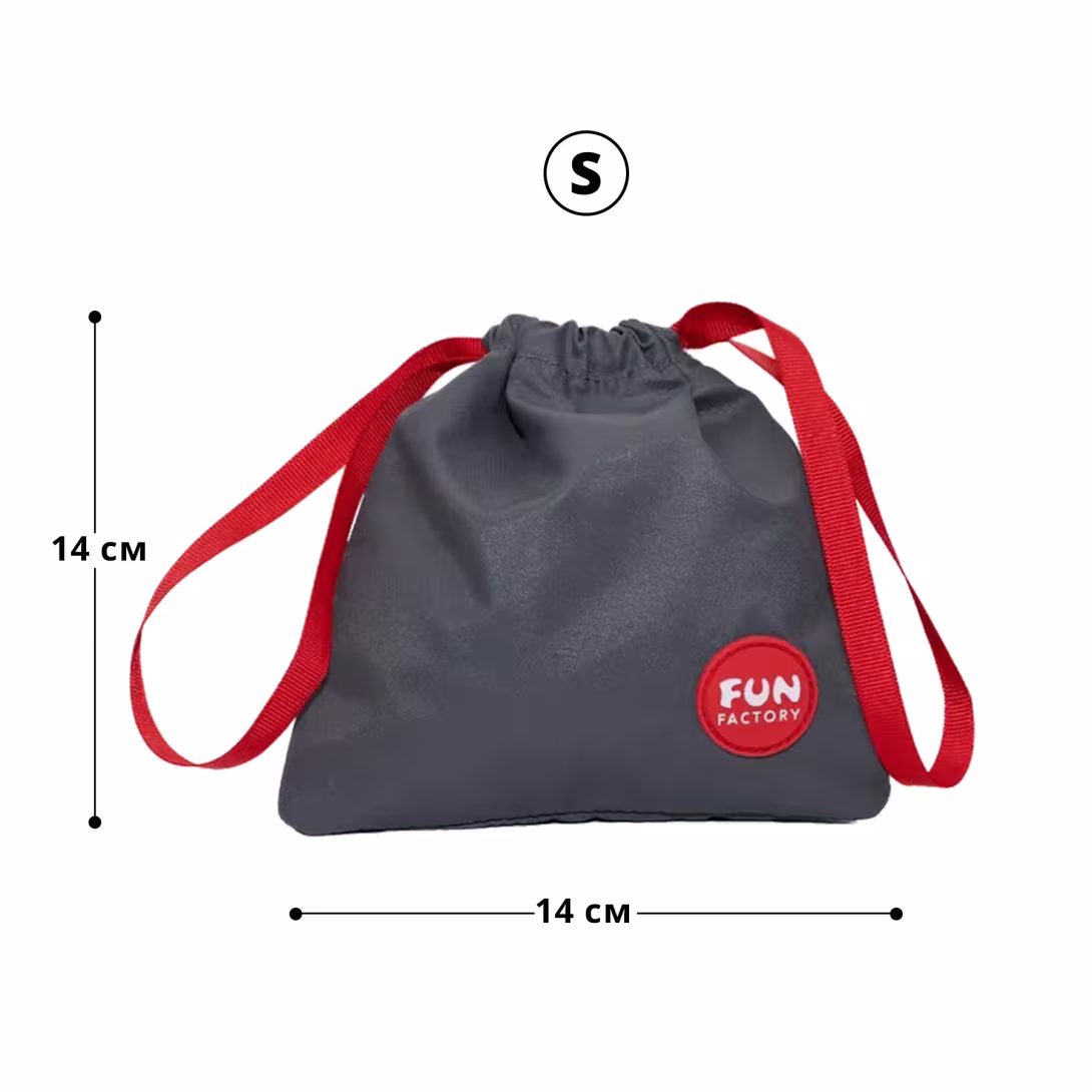 Сумка для секс-іграшок Fun Factory TOYBAG, S, сіра, кисет, 14x14 см — фото 2