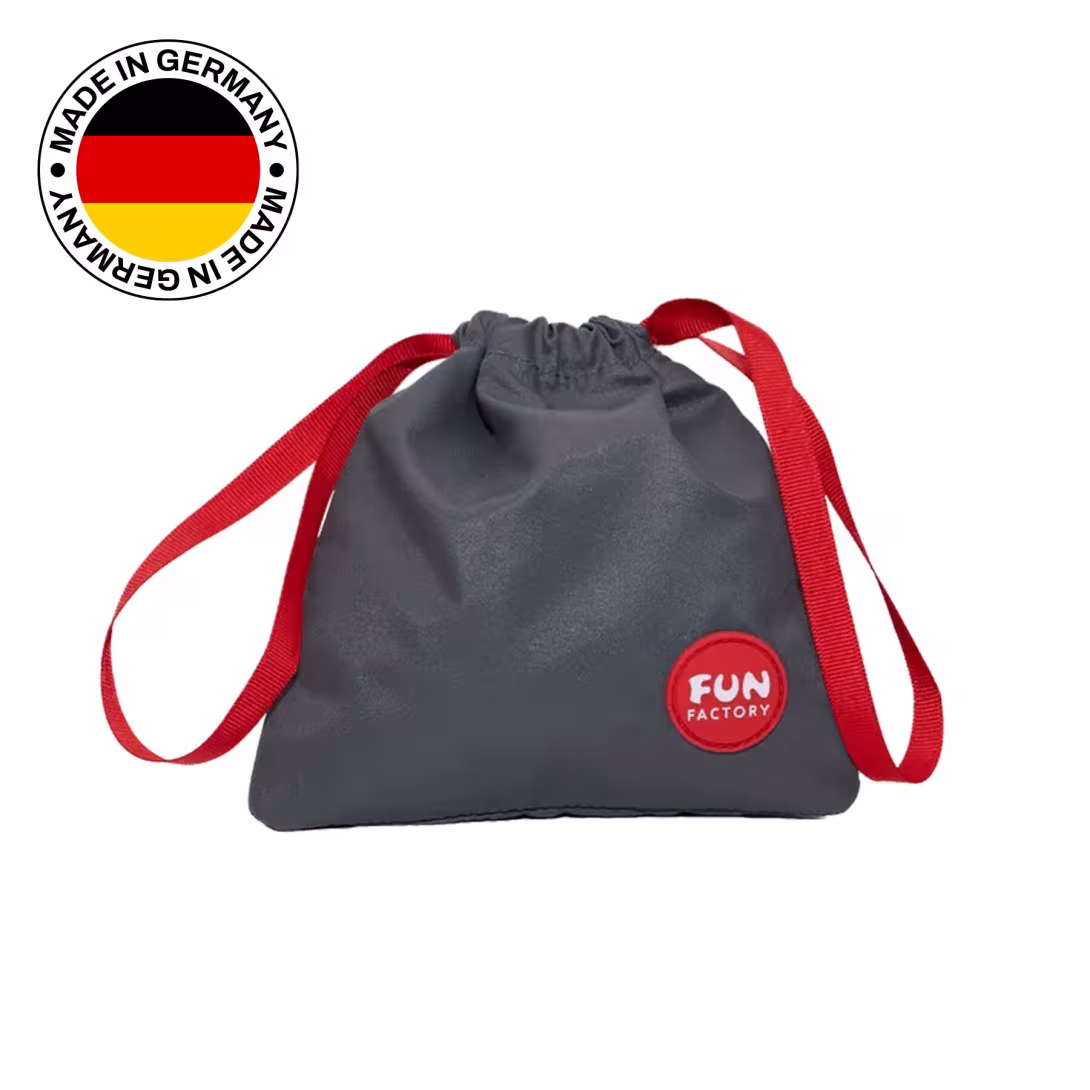 Сумка для секс-іграшок Fun Factory TOYBAG, S, сіра, кисет, 14x14 см