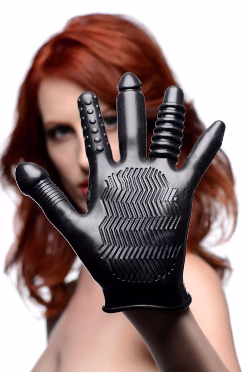 Рукавичка з різними текстурами Master Series Pleasure Poker Textured Glove — фото 4
