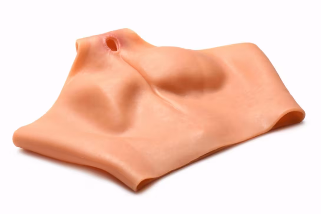 Накладна вагіна Master Series Silicone Vagina + Butt Panties - Medium — фото 3