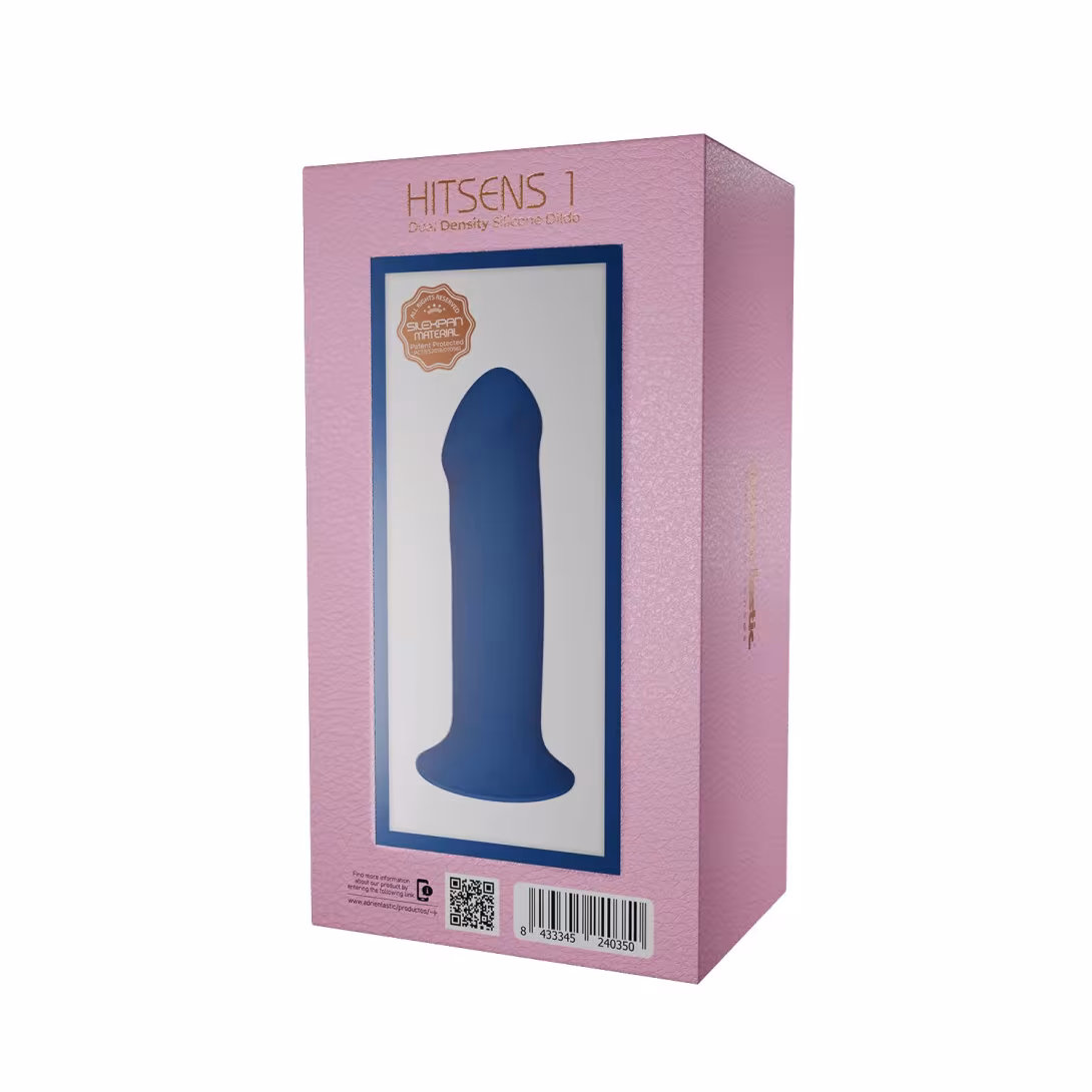 Двошаровий дилдо Adrien Lastic Hitsens 1 Blue, підходить для страпона, діаметр 4,5 см, довжина 17,7 см — фото 3
