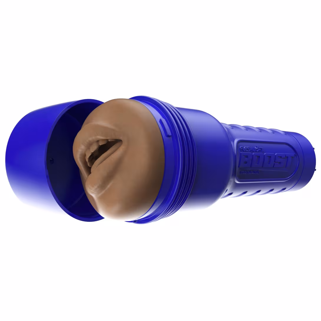 Мастурбатор-ротик Fleshlight Boost Blow Medium Dark Flesh, плаваючі кільця Turbo Tech — фото 7