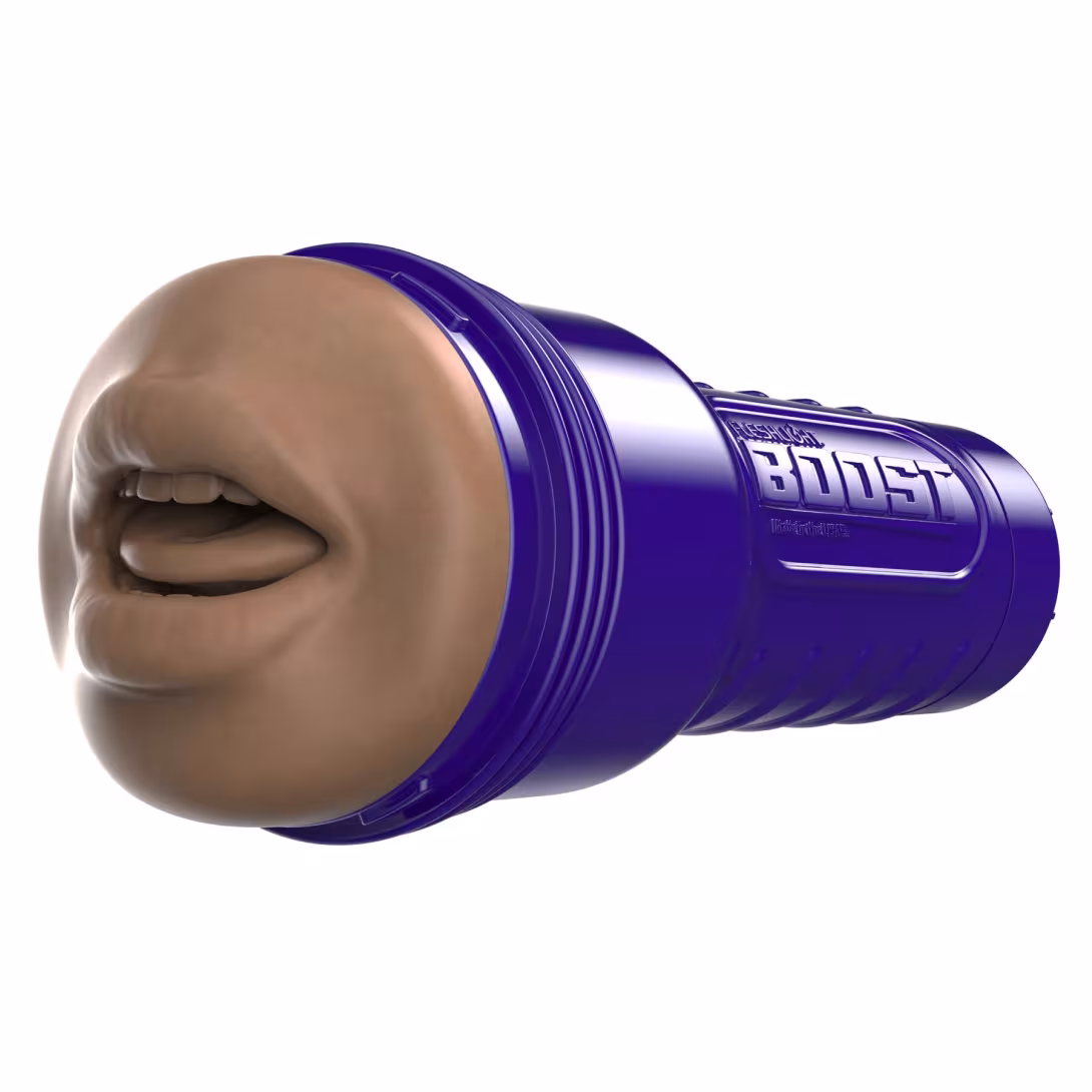 Мастурбатор-ротик Fleshlight Boost Blow Medium Dark Flesh, плаваючі кільця Turbo Tech — фото 4