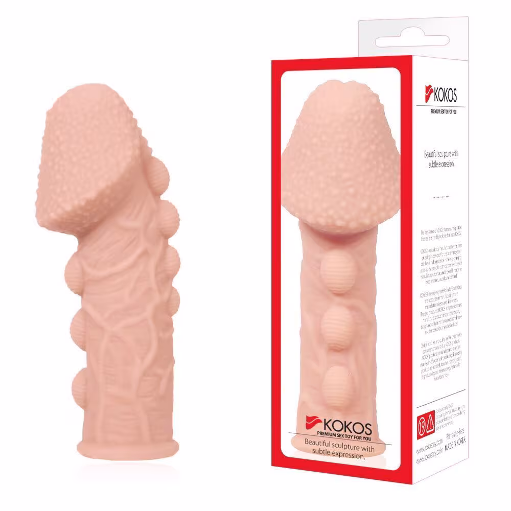 Насадка на член Kokos Extreme Sleeve ES.09 розмір S, потовщувальна, стимулюючий рельєф — фото 3