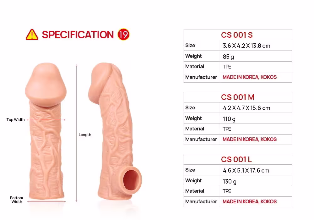Насадка на член Kokos Cock Sleeve CS 001 L — фото 5