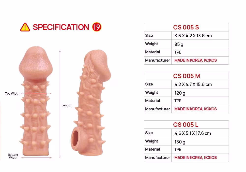 Насадка на член Kokos Cock Sleeve CS 005 L — фото 5