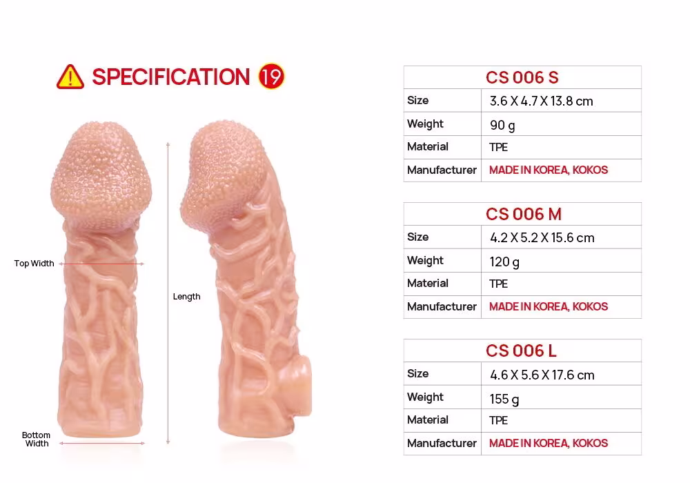 Насадка на член Kokos Cock Sleeve CS 006 L — фото 7