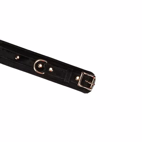 Наручники Liebe Seele Boudoir Amor Wrist Cuffs Black, з’єднувальний ланцюжок на карабінах — фото 5