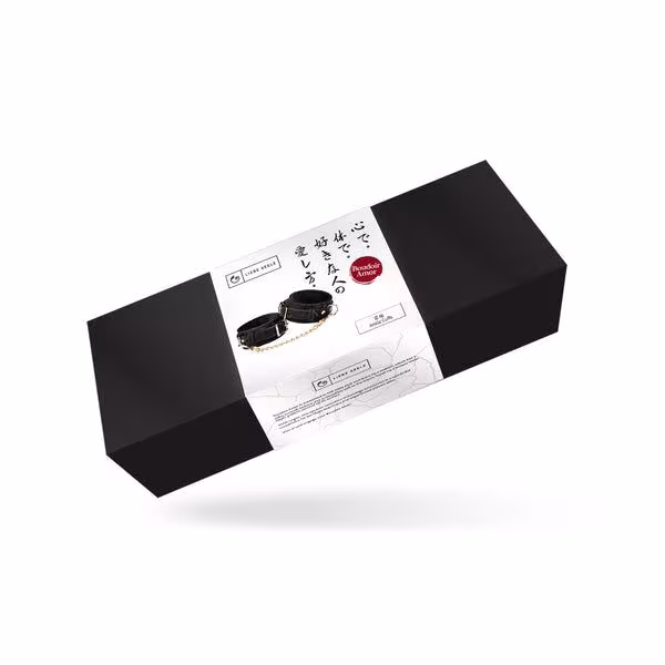 Поножі Liebe Seele Boudoir Amor Ankle Cuffs Black, знімний з’єднувальний ланцюжок — фото 2