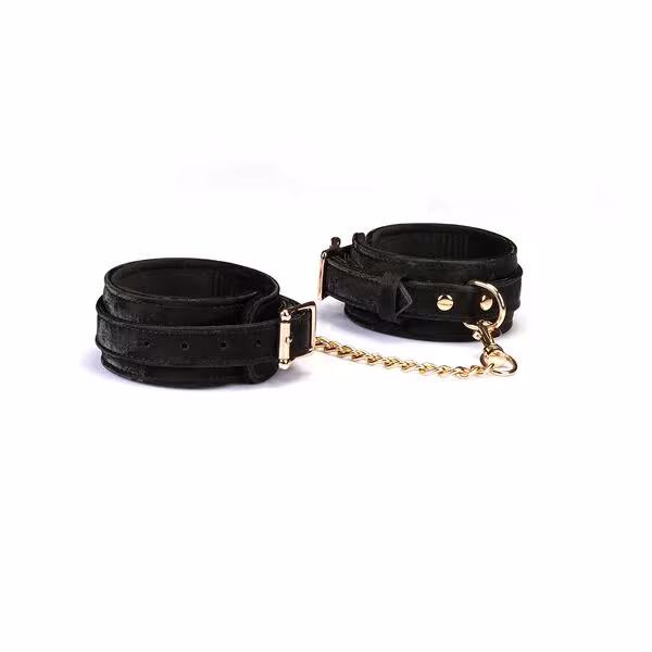Поножі Liebe Seele Boudoir Amor Ankle Cuffs Black, знімний з’єднувальний ланцюжок — фото 3