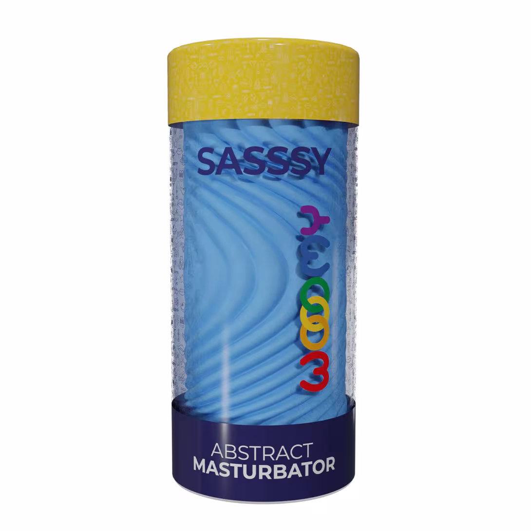 Мастурбатор Wooomy Sasssy Abstract Masturbator, наскрізний, двосторонній — фото 6