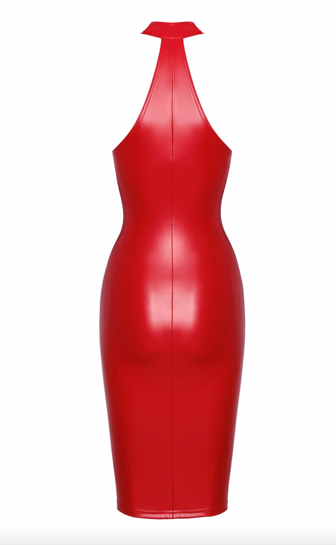 Сукня Noir Handmade F354 Red powerwetlook dress - XL — фото 6