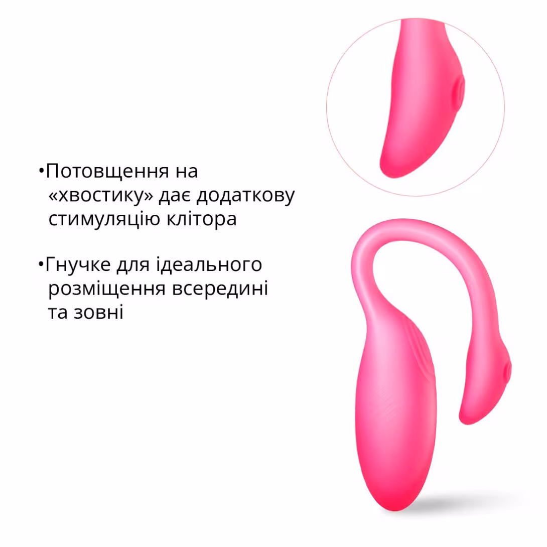 Смарт-віброяйце Magic Motion Flamingo Max Pink 2 в 1: віброяйце та тренажер Кегеля, 10 режимів — фото 7