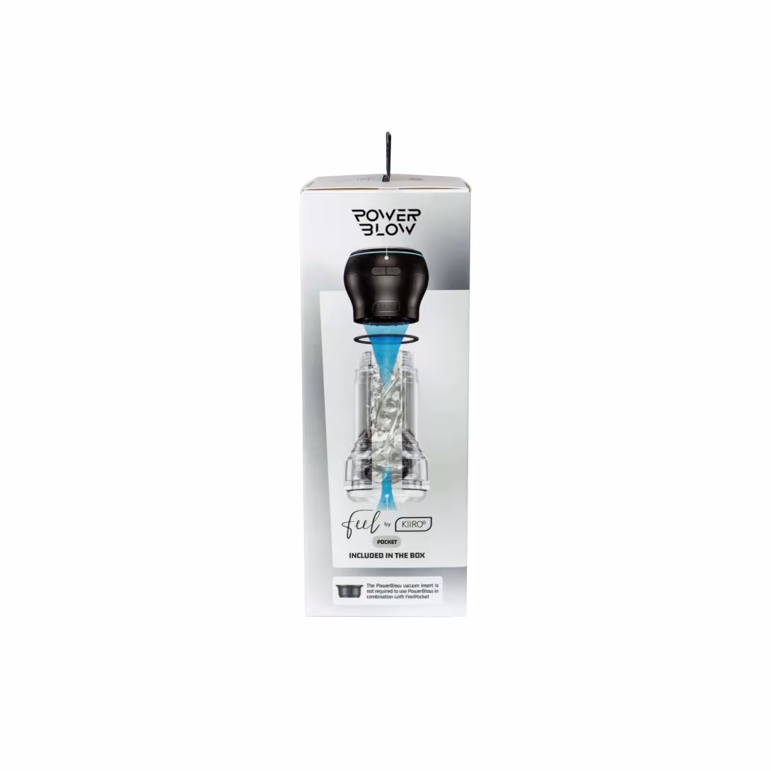 Мастурбатор Kiiroo Feel Pocket Crystal зі всмоктувальною інтерактивною насадкою PowerBlow Combo Set — фото 7