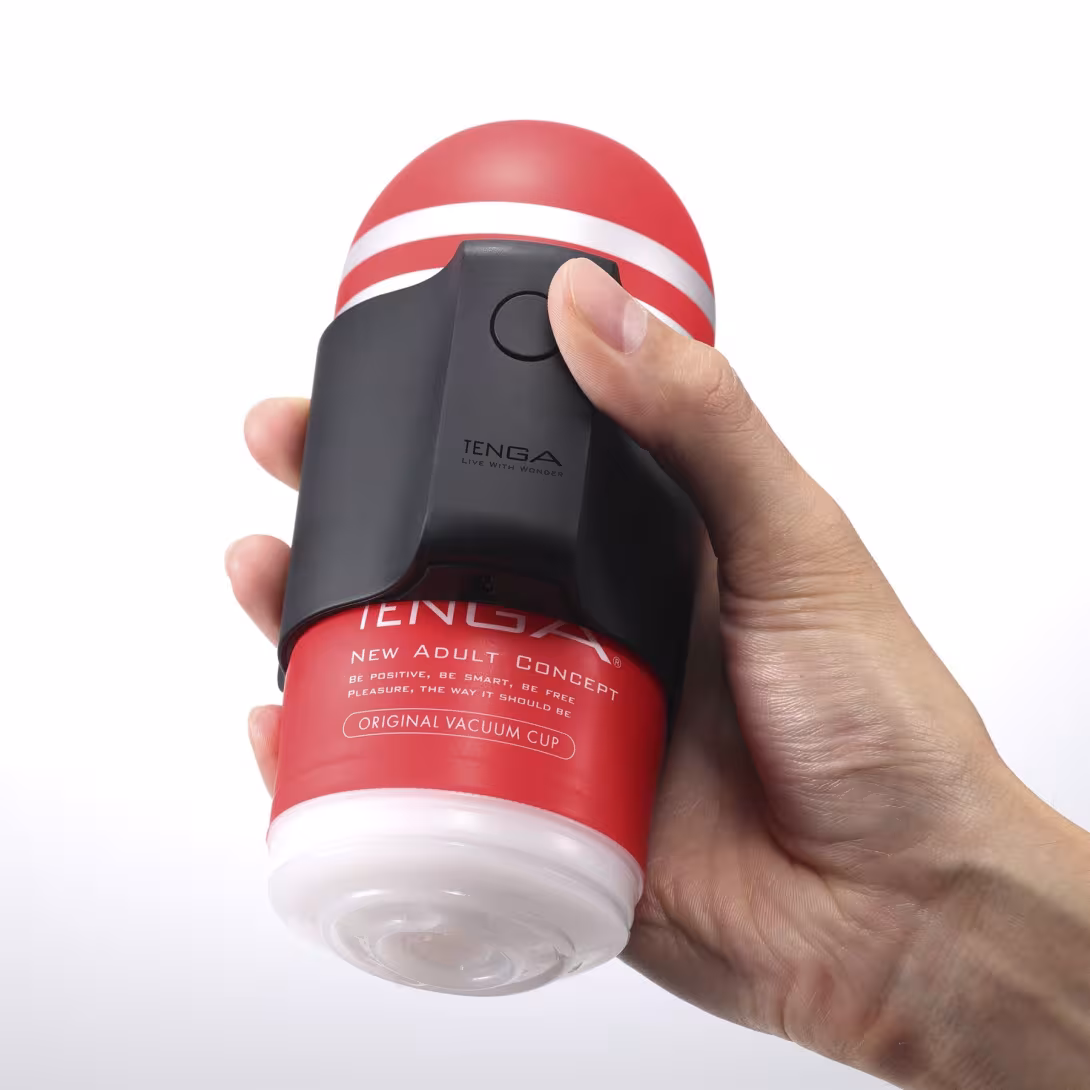 Вібронасадка Tenga CUP VIBRATOR, 7 режимів, 2 мастурбатори в комплекті — фото 4