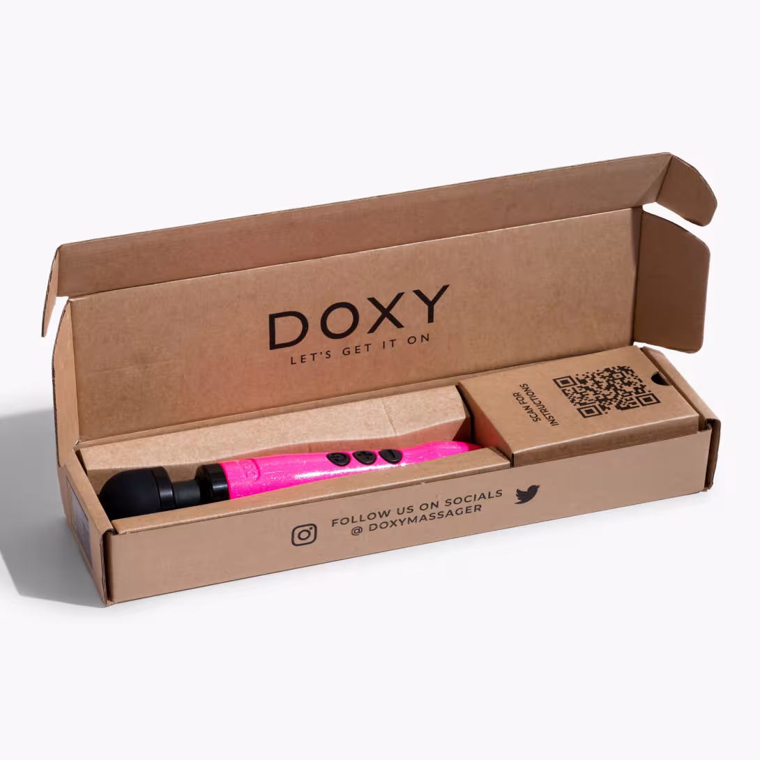 Вібромасажер DOXY Die Cast 3 Hot Pink, дуже потужний, живлення 220В, металевий корпус — фото 9