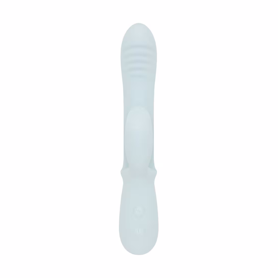 Потрійний вібратор Good Vibes Only – SAGE Triple Stimulation Vibe Soft Silicone – Blue, манливий рух — фото 2
