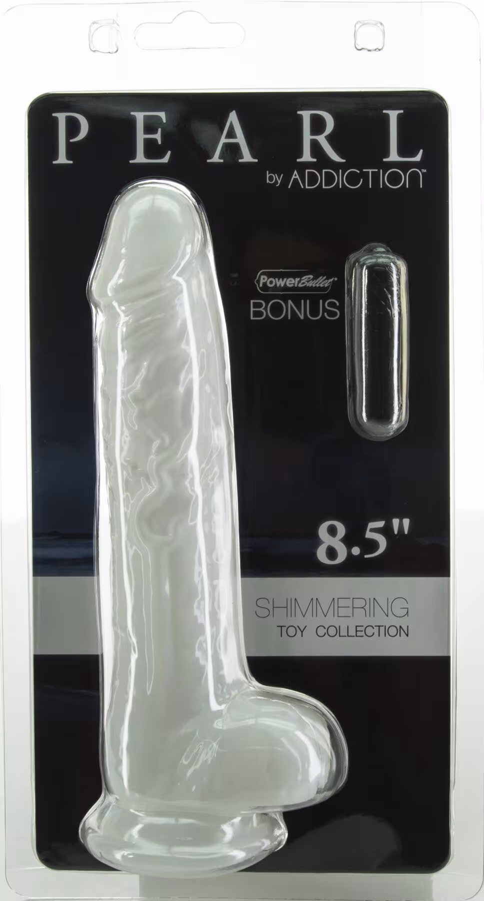 Фалоімітатор ADDICTION Pearl 8.5" Dildo with Balls, віброкуля в подарунок — фото 6