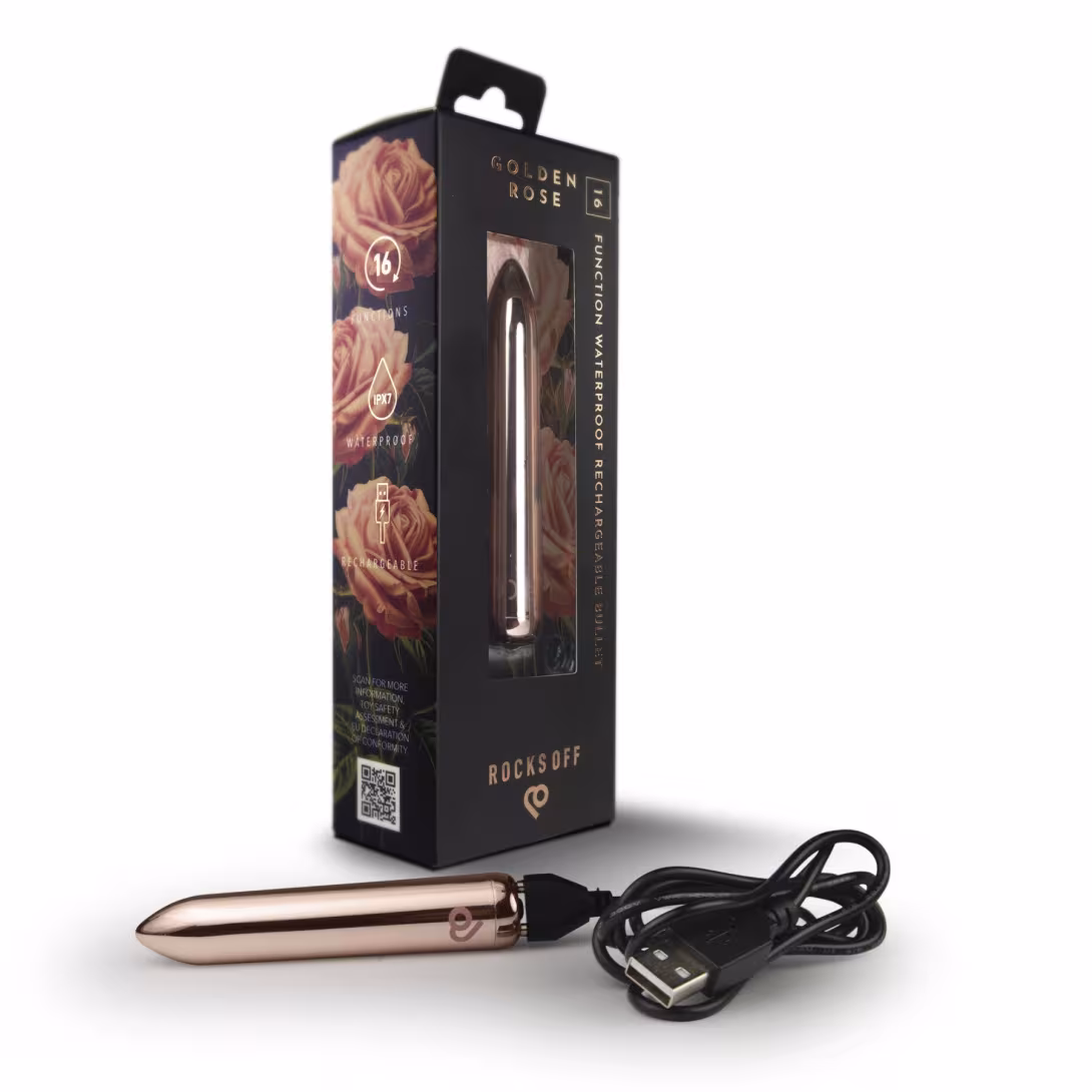 Віброкуля Rocks Off Bullet Golden Rose 16 Settings — фото 10