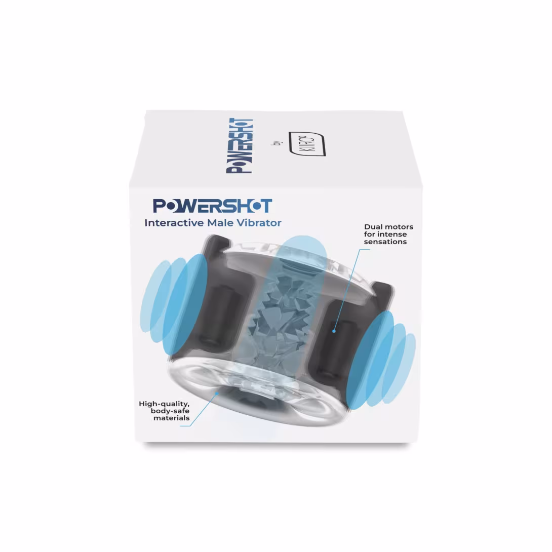 Інтерактивний мастурбатор 2в1 з вібрацією KIIROO PowerShot, компактний, 2 вібромотори — фото 16