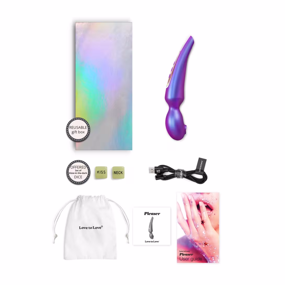 Стимулятор для клітора Love To Love Pleaser Iridescent Night, ефект постукування, 5 режимів — фото 7