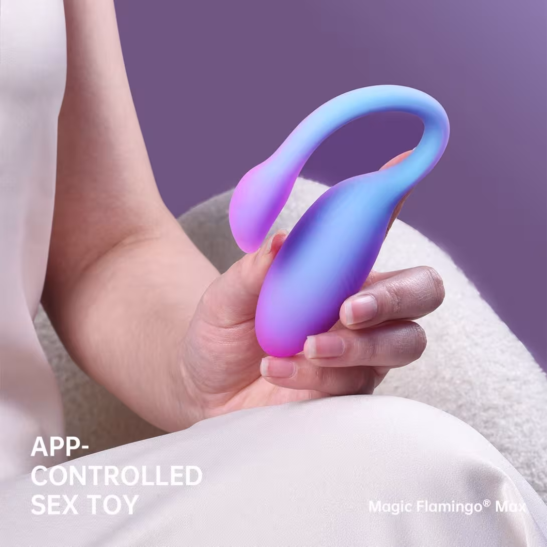 Смарт-віброяйце Magic Motion Flamingo Max Blue 2 в 1: віброяйце та тренажер Кегеля, 10 режимів — фото 11