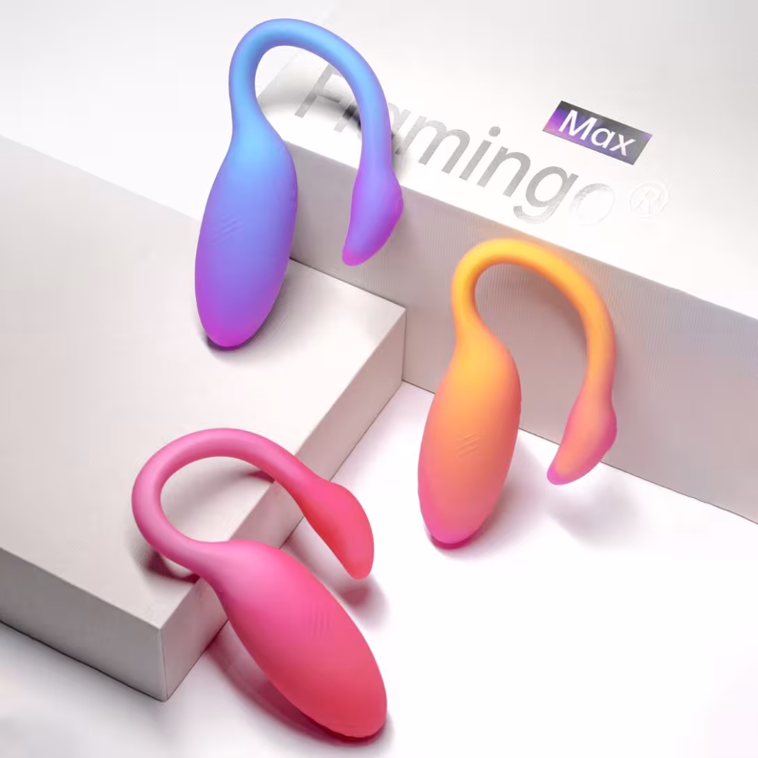 Смарт-віброяйце Magic Motion Flamingo Max Blue 2 в 1: віброяйце та тренажер Кегеля, 10 режимів — фото 12