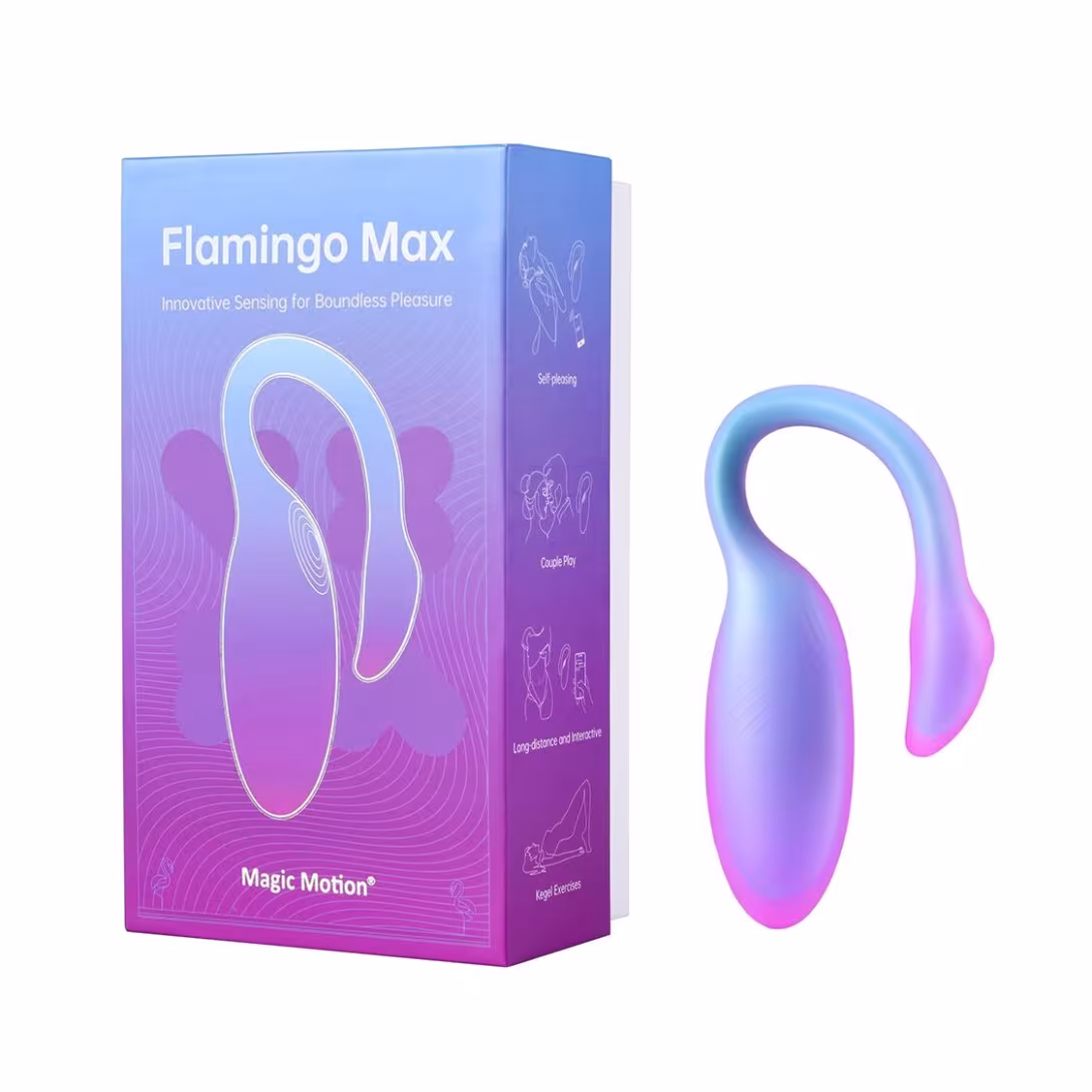 Смарт-віброяйце Magic Motion Flamingo Max Blue 2 в 1: віброяйце та тренажер Кегеля, 10 режимів — фото 9