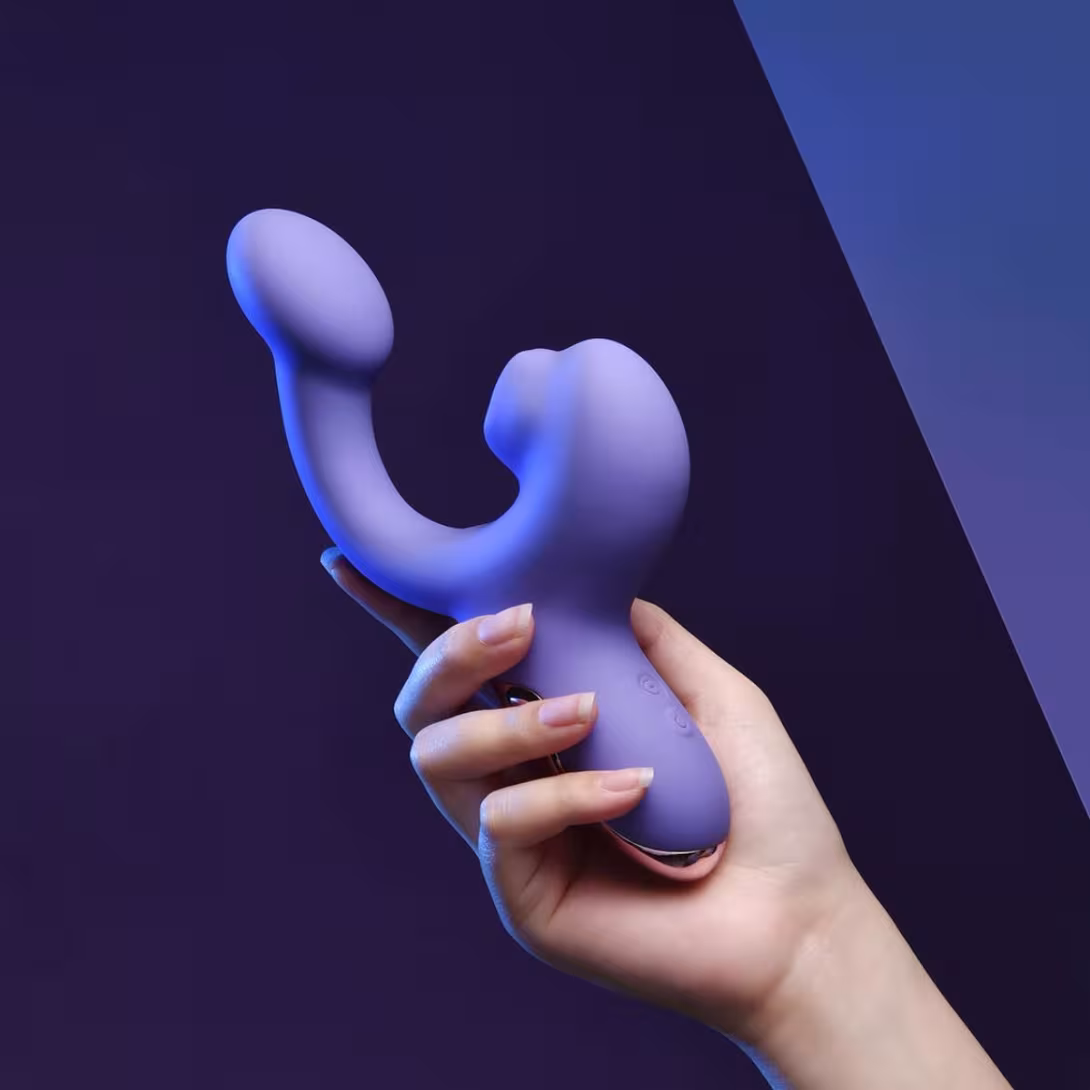 Смарт-вібратор Magic Motion Ponder Purple, подвійна стимуляція, віброяйце+язичок для клітора — фото 7