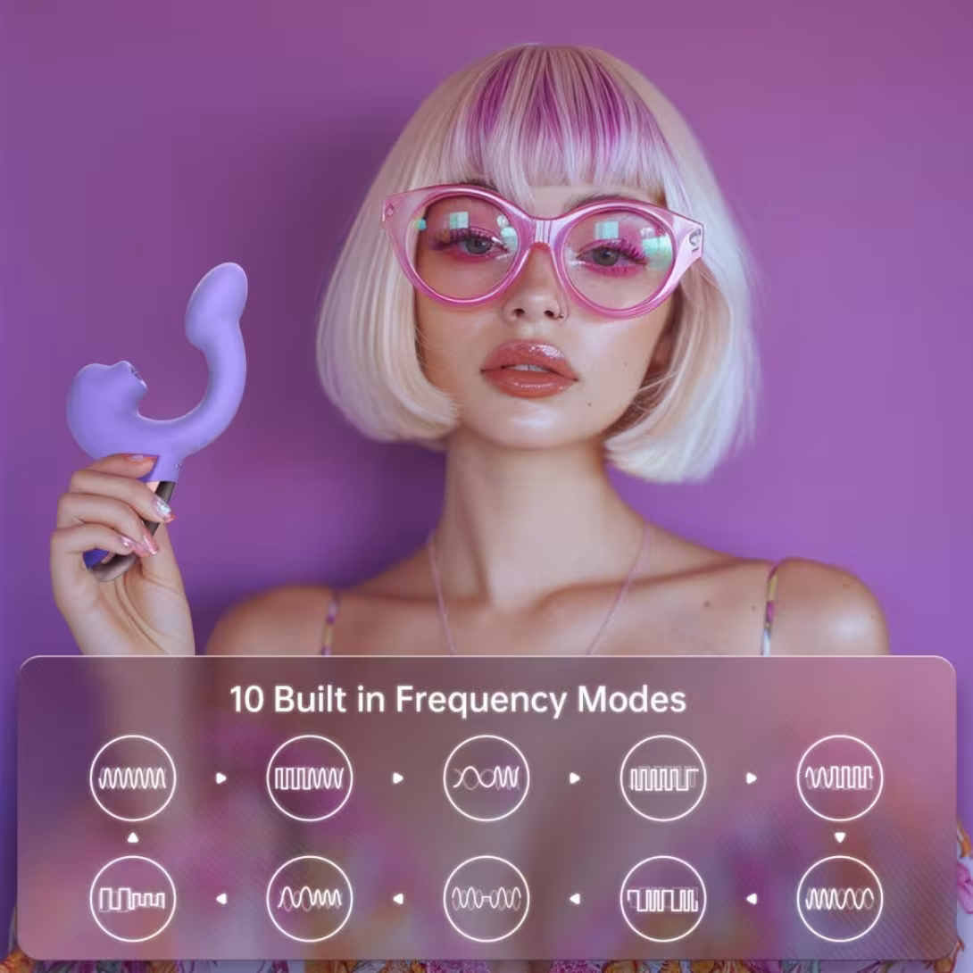 Смарт-вібратор Magic Motion Ponder Purple, подвійна стимуляція, віброяйце+язичок для клітора — фото 10