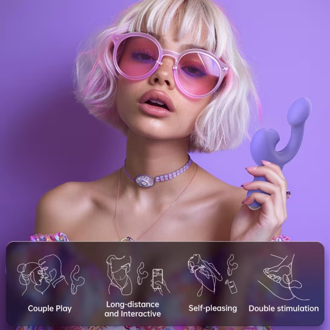 Смарт-вібратор Magic Motion Ponder Purple, подвійна стимуляція, віброяйце+язичок для клітора — фото 11