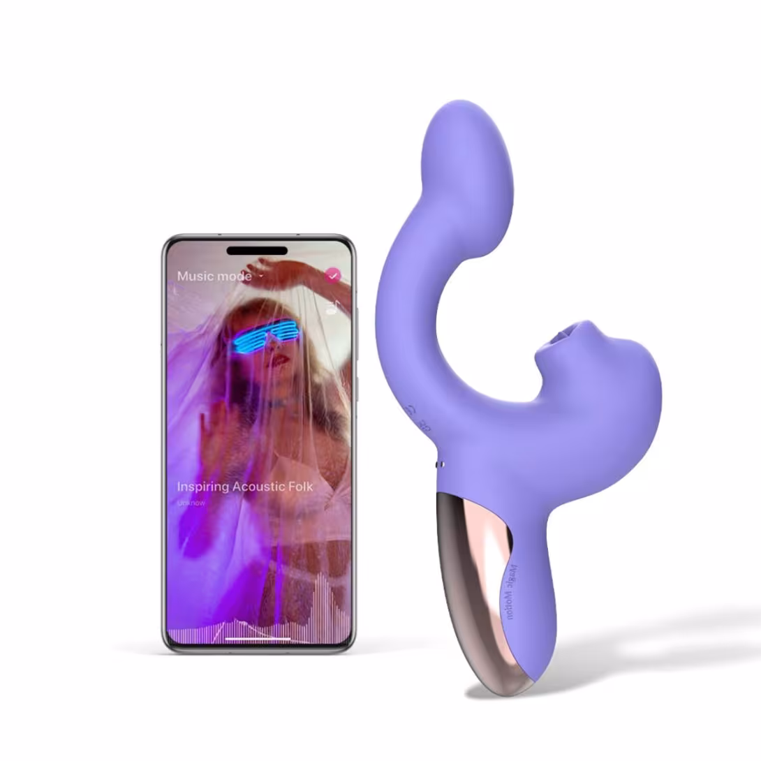 Смарт-вібратор Magic Motion Ponder Purple, подвійна стимуляція, віброяйце+язичок для клітора — фото 3