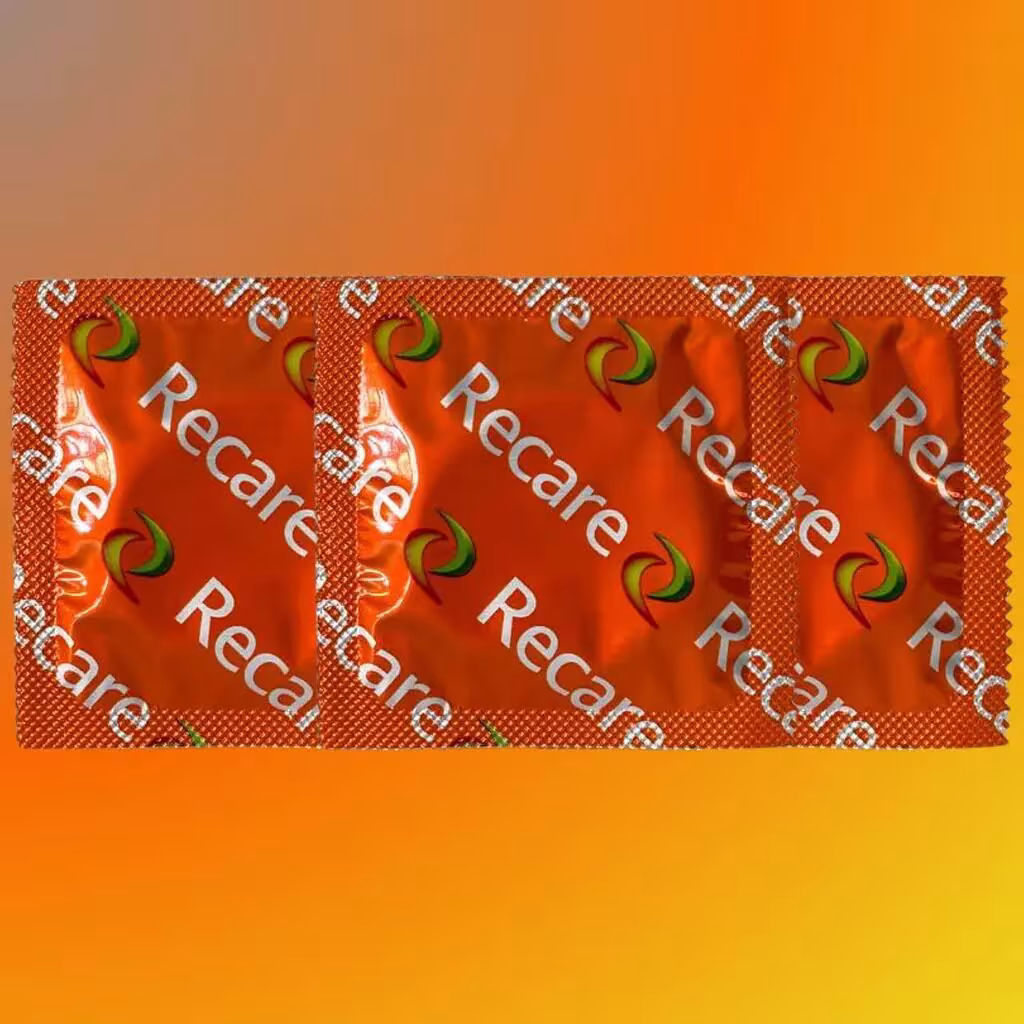 Презервативи Recare Color Fruit Flavour Condoms 3 шт, аромати: м'ята, банан, полуниця — фото 2