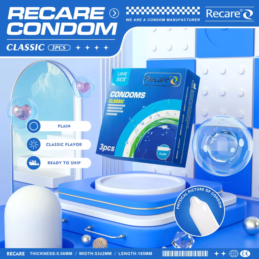 Презервативи Recare Classic Condoms 3 шт, класичні — фото 5