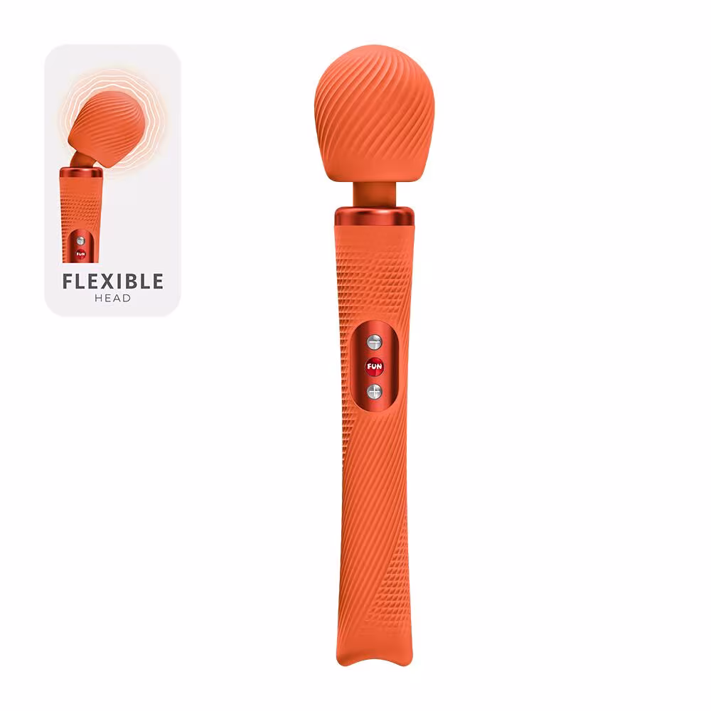 Вібромасажер Fun Factory VIM Vibrating Wand Orange, суперпотужний та легкий, до 6 годин роботи — фото 2