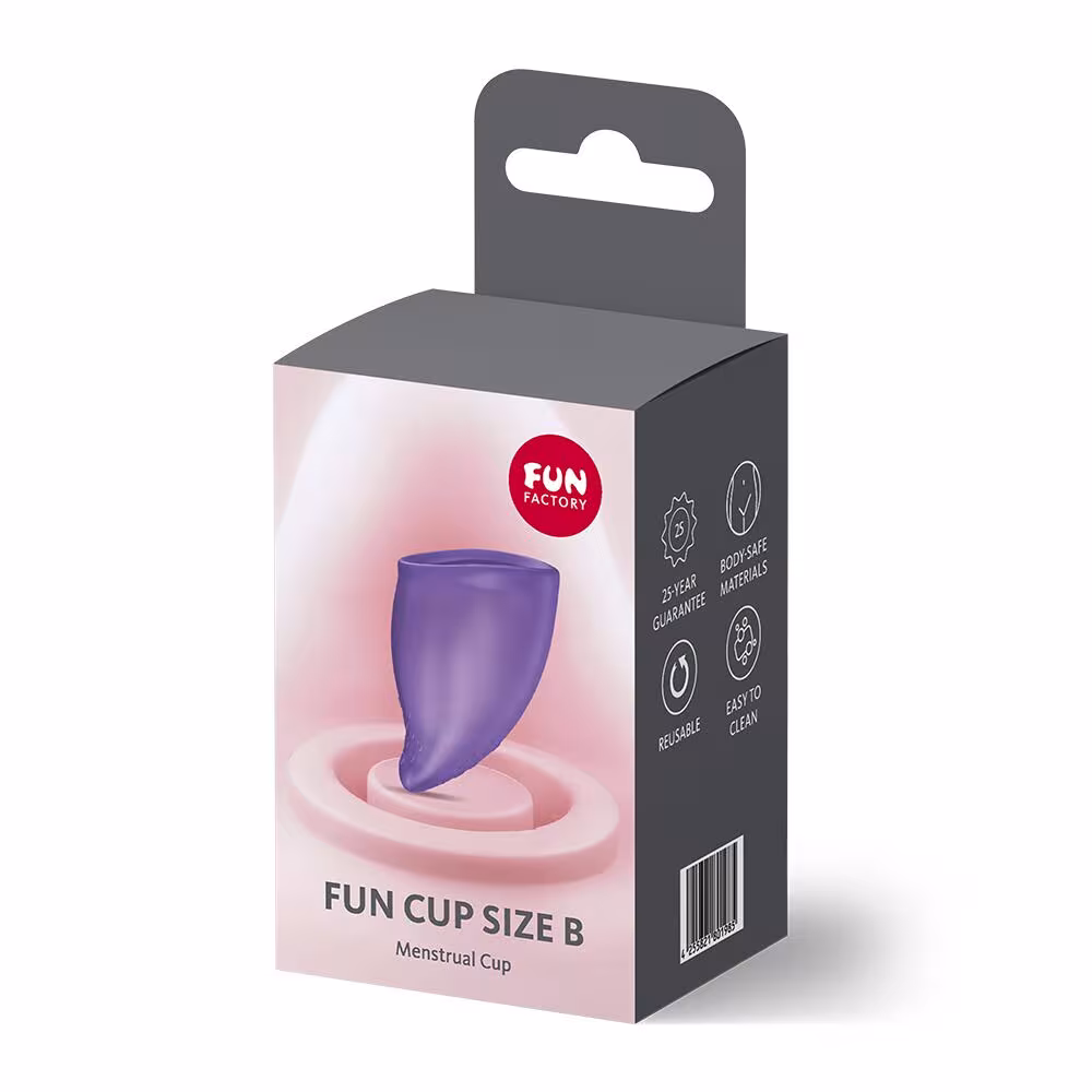 Менструальна чаша Fun Factory FUN CUP SIZE B Black Currant, багаторазова, діаметр 4,3 см, об’єм 30 мл — фото 5
