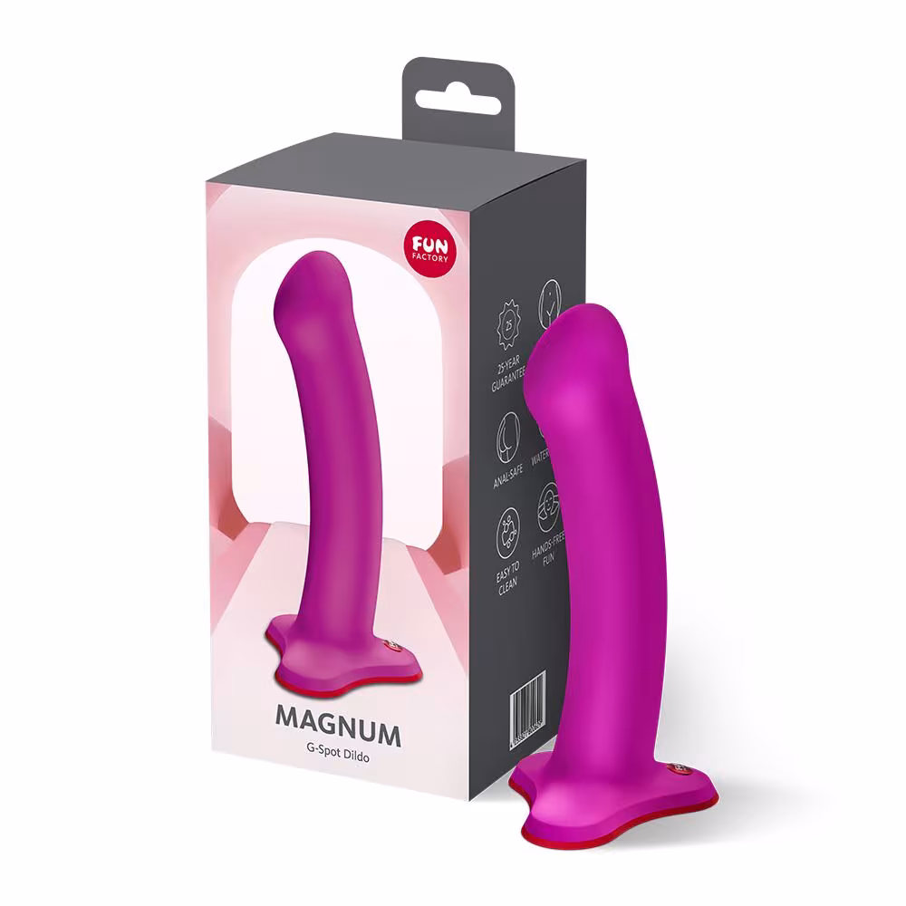 Фалоімітатор Fun Factory MAGNUM Blackberry, дуже гнучкий, довжина 18,3 см, діаметр 3,7 см — фото 4