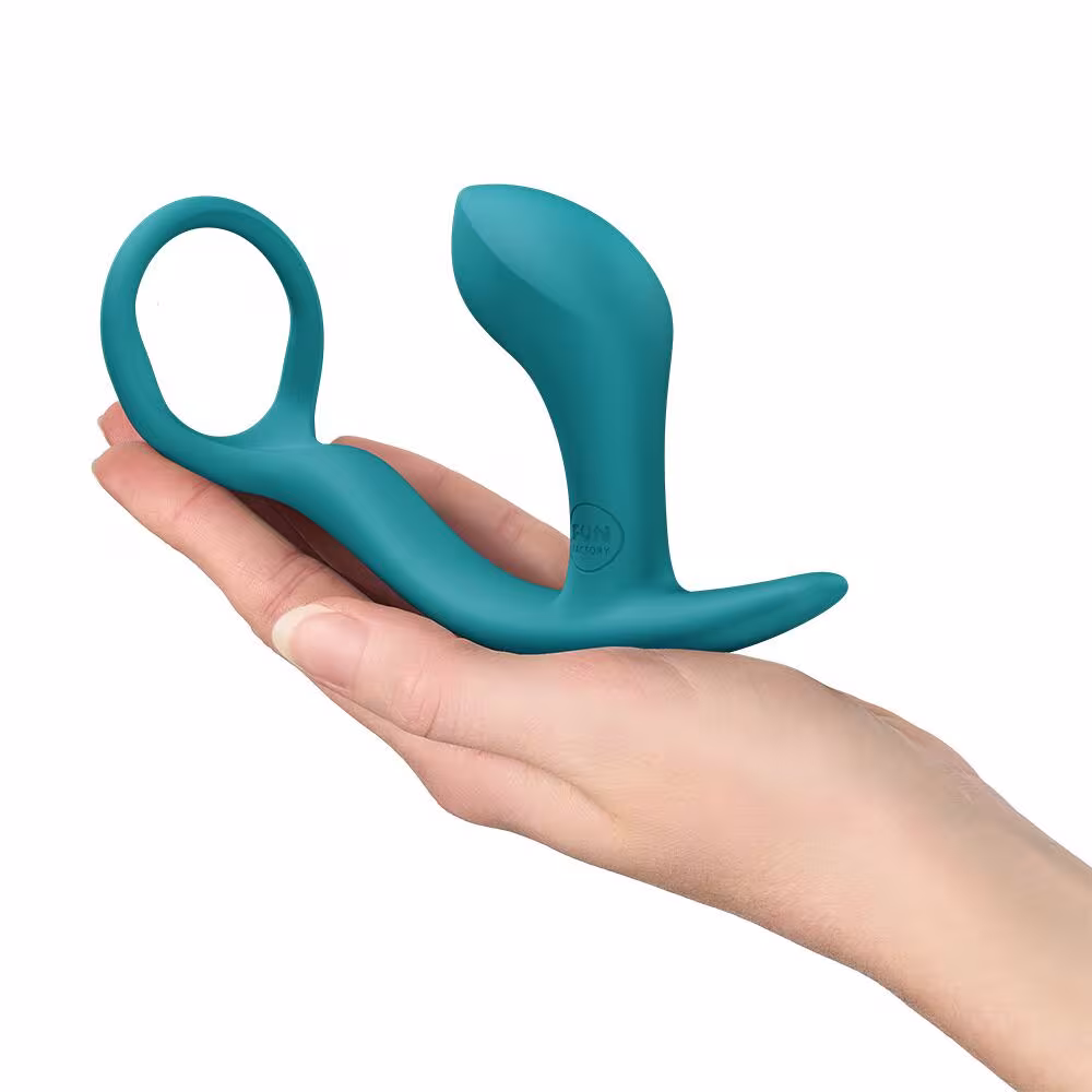 Анальна пробка з ерекційним кільцем Fun Factory BOOTIE RING Bottle Green — фото 5
