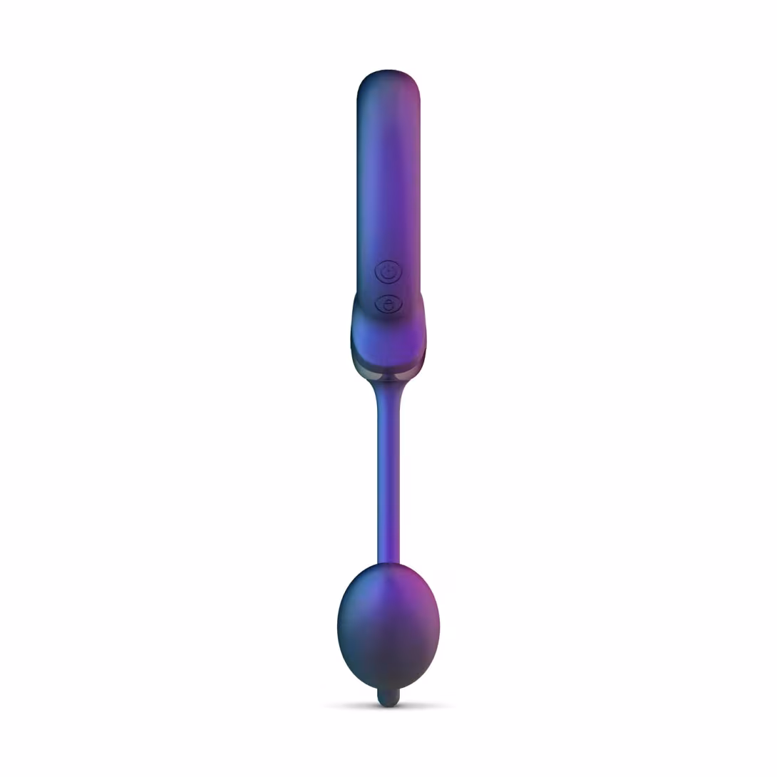 Ерекційне віброкільце з віброяйцем Hueman - Eclipse Anal Vibrator — фото 3